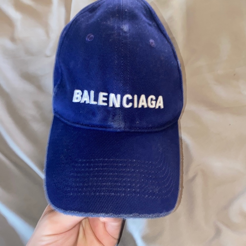 Distressed balenciaga dad hat